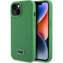 Apple iPhone 15 Uyumlu Kılıf Lacoste Orjinal Lisanslı PU Pike Desenli Arka Yüzey İkonik Timsah Dokuma Logolu Kapak