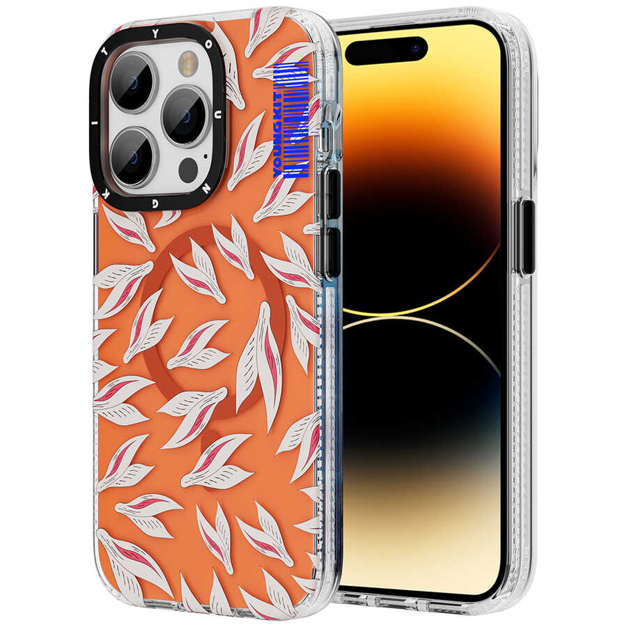 Apple iPhone 14 Pro Uyumlu Kılıf M-safe Şarj Özellikli Youngkit Play Rabbit Serisi Kapak