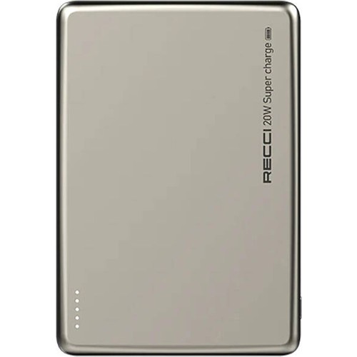 Recci RPB-W20 Taşınabilir Wireless Şarj ve PD Hızlı Şarj Özellikli Powerbank 15W 4900mAh