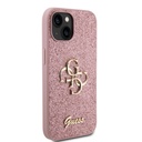 Apple iPhone 15 Uyumlu Kılıf Guess Orjinal Lisanslı 4G Büyük Metal Logolu Glitter Kapak