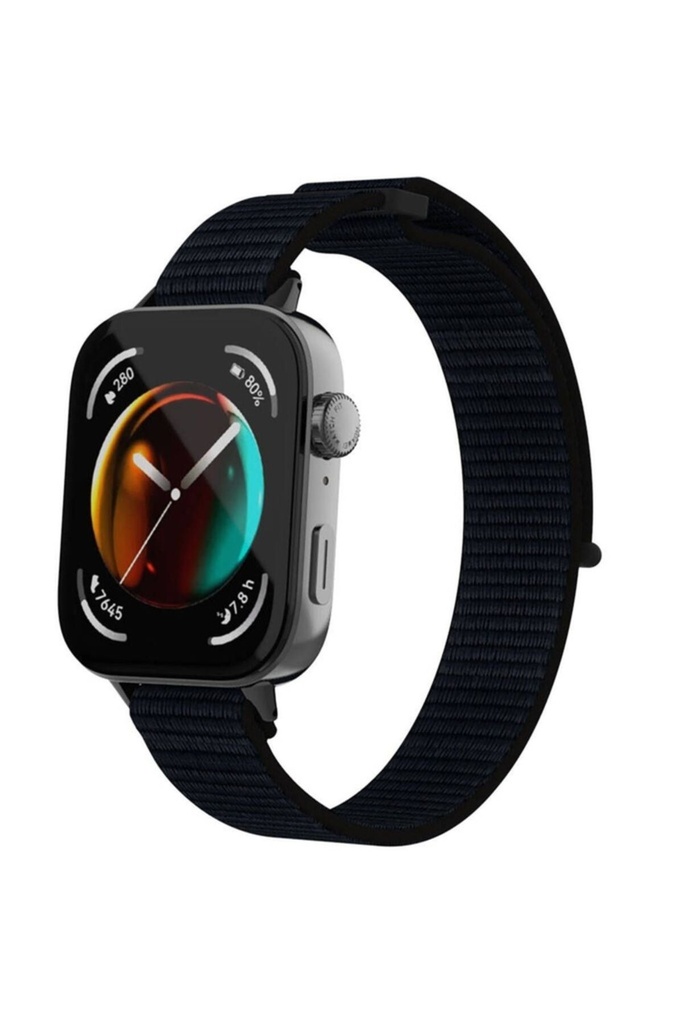[RNZ-TA106180] Huawei Watch Fit 3 Uyumlu Zore KRD-03 Hasır Kordon (Siyah)