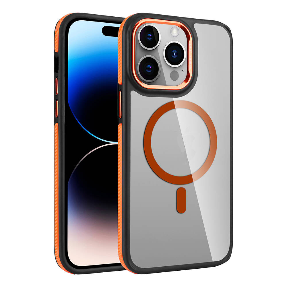 Apple iPhone 14 Pro Max Uyumlu Kılıf M-safe Şarj Özellikli Mat Görünümlü Zore Solo Kapak