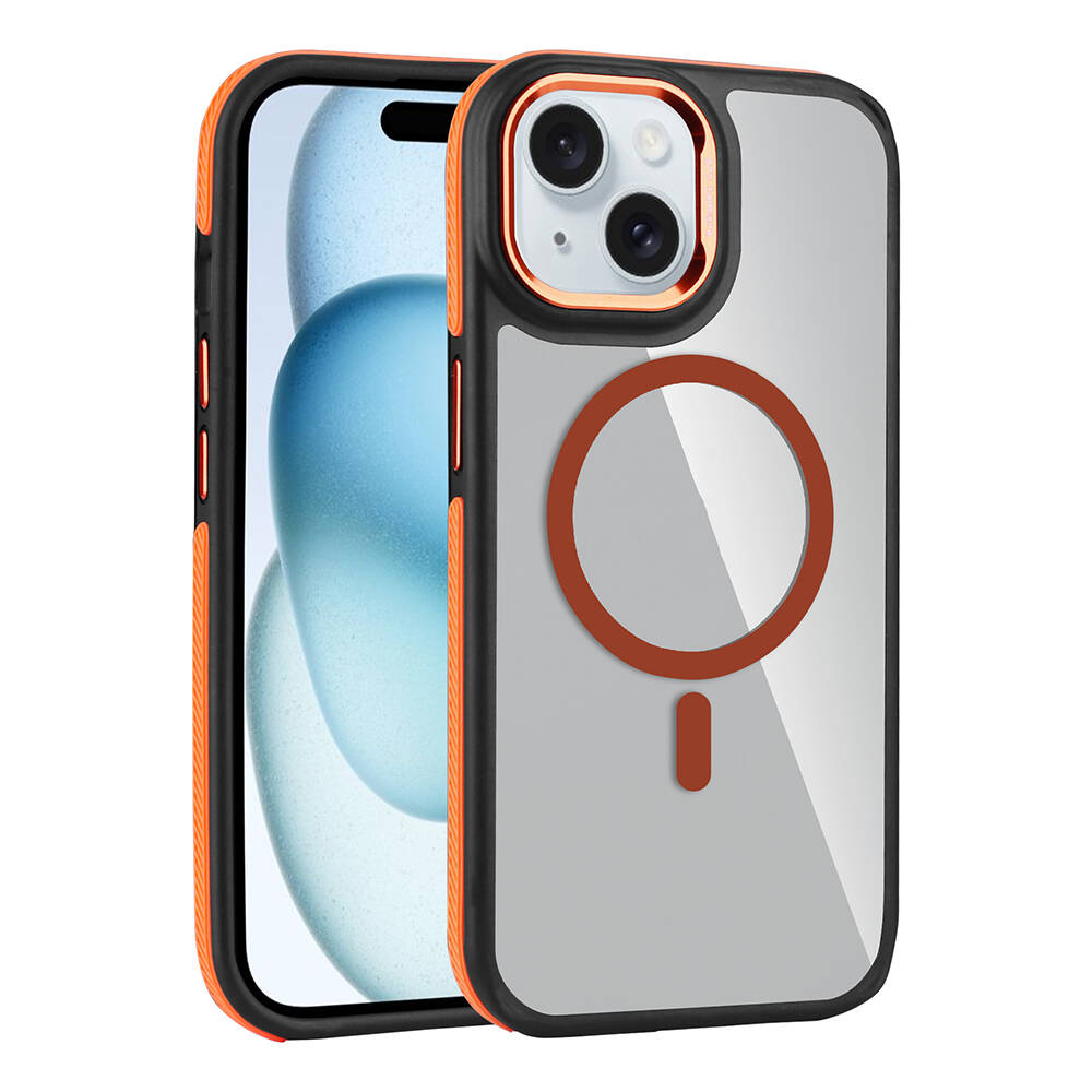 Apple iPhone 15 Uyumlu Kılıf M-safe Şarj Özellikli Mat Görünümlü Zore Solo Kapak