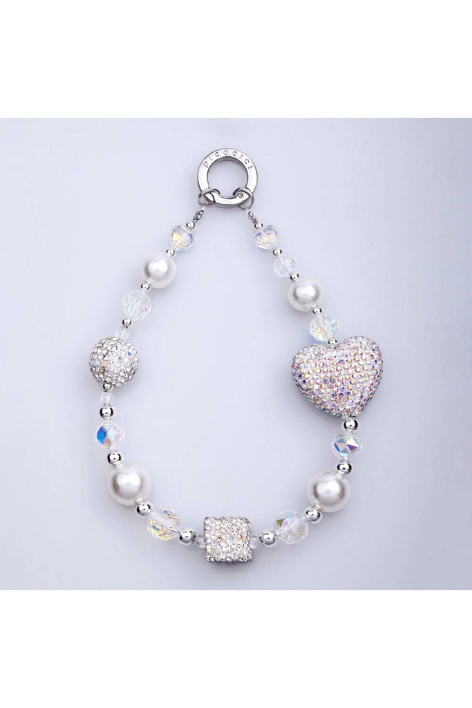 Picocici Parlayan Taş Tasarımlı 30mm Dot Drill Heart Telefon Bilek Askı İpi
