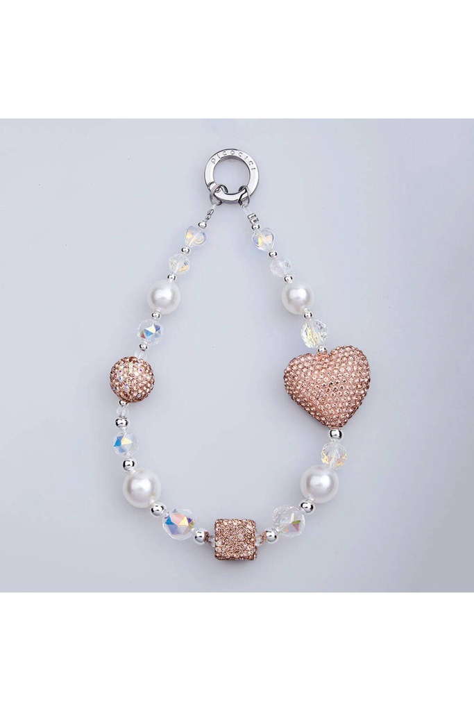 Picocici Parlayan Taş Tasarımlı 30mm Dot Drill Heart Telefon Bilek Askı İpi