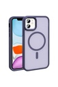 Apple iPhone 11 Uyumlu Kılıf M-safe Şarj Özellikli Mat Arka Yüzey Zore Sio Kapak