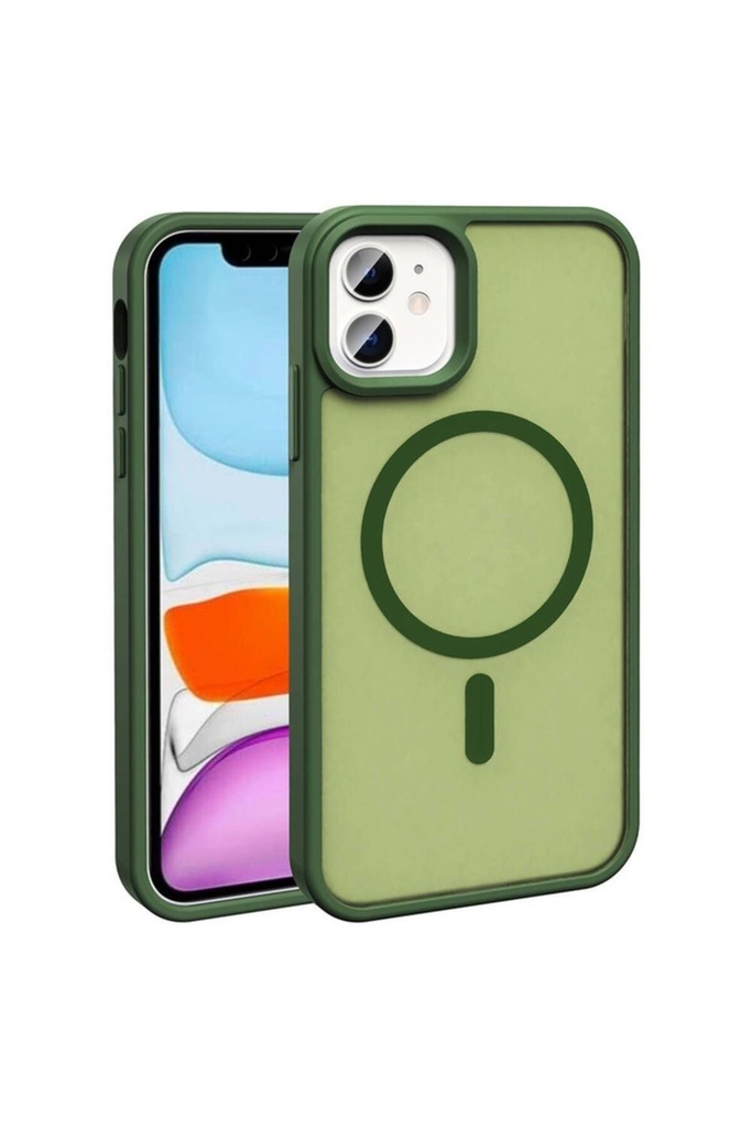 Apple iPhone 11 Uyumlu Kılıf M-safe Şarj Özellikli Mat Arka Yüzey Zore Sio Kapak