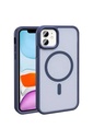 Apple iPhone 11 Uyumlu Kılıf M-safe Şarj Özellikli Mat Arka Yüzey Zore Sio Kapak