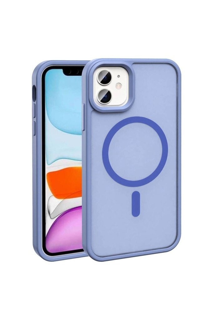 Apple iPhone 11 Uyumlu Kılıf M-safe Şarj Özellikli Mat Arka Yüzey Zore Sio Kapak