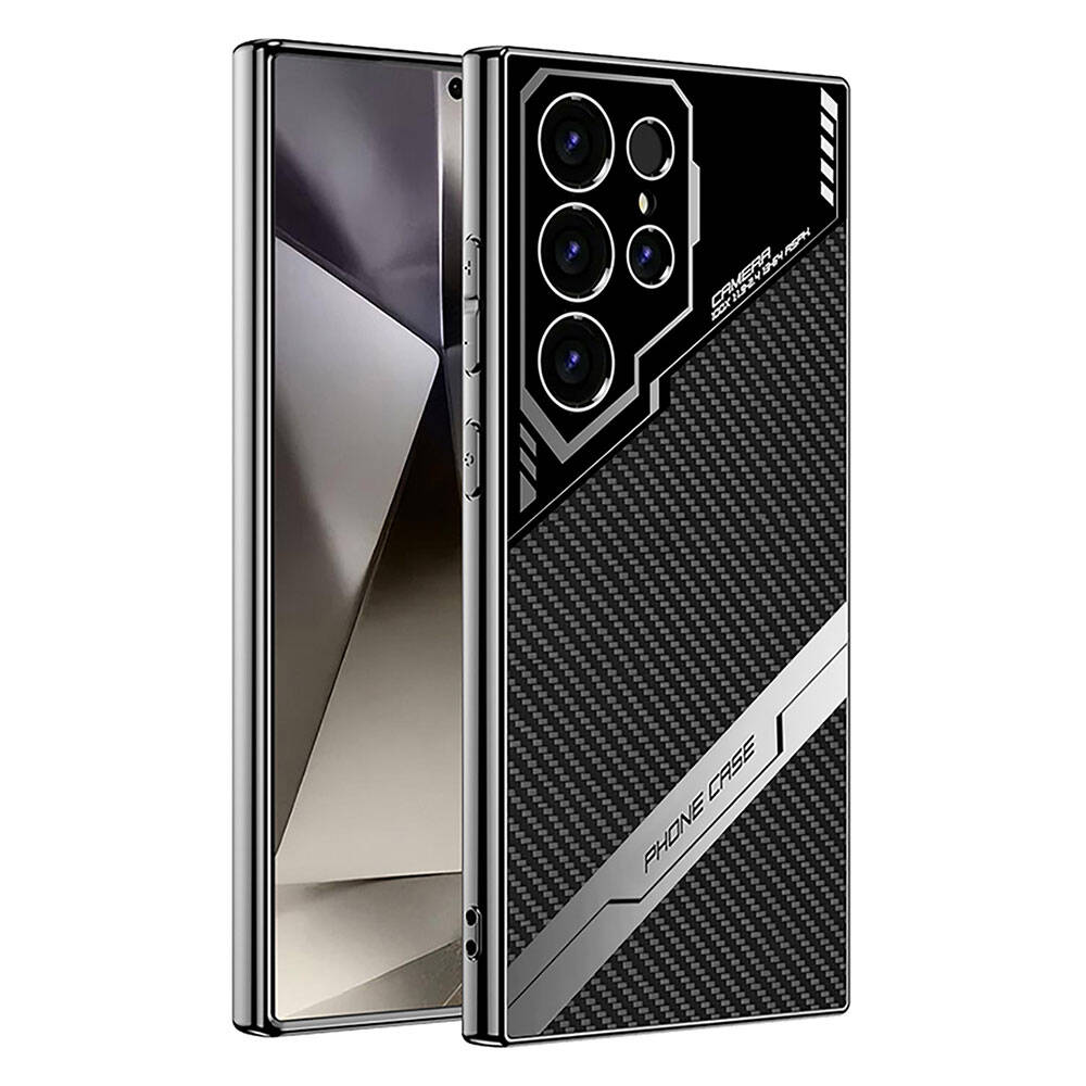 [RNZ-TA105851] Samsung Galaxy S24 Ultra Uyumlu Kılıf Kamera Korumalı Karbon Tasarım Zore Yeni Seri Procase Kapak