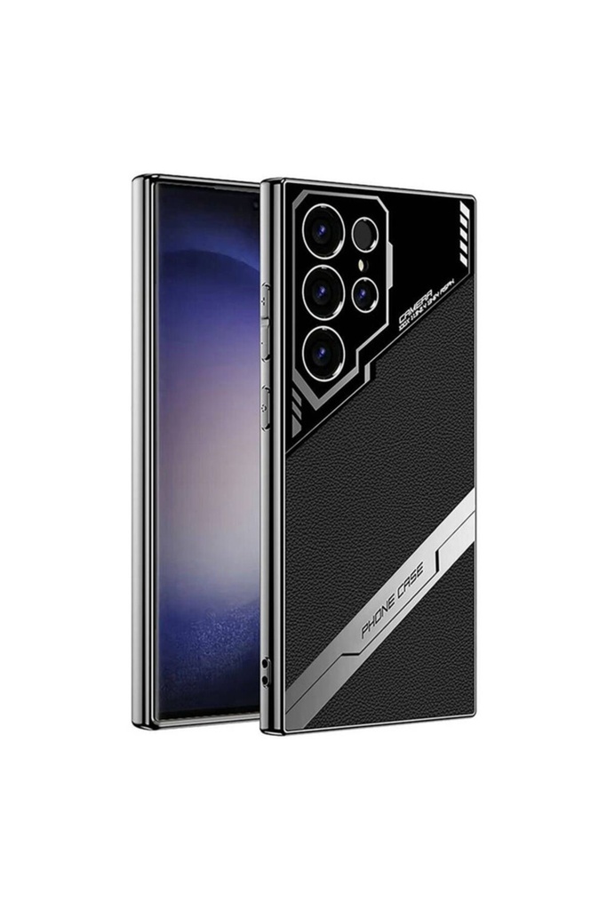 [RNZ-TA105835] Samsung Galaxy S23 Ultra Uyumlu Kılıf Kamera Korumalı Suni Deri Tasarım Zore Yeni Seri Procase Kapak (Siyah)