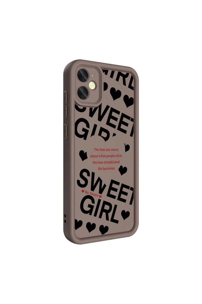 [RNZ-TA105652] Apple iPhone 11 Uyumlu Kılıf Kamera Korumalı Baskılı Arka Yüzey Zore Klas Kapak (Siyah)