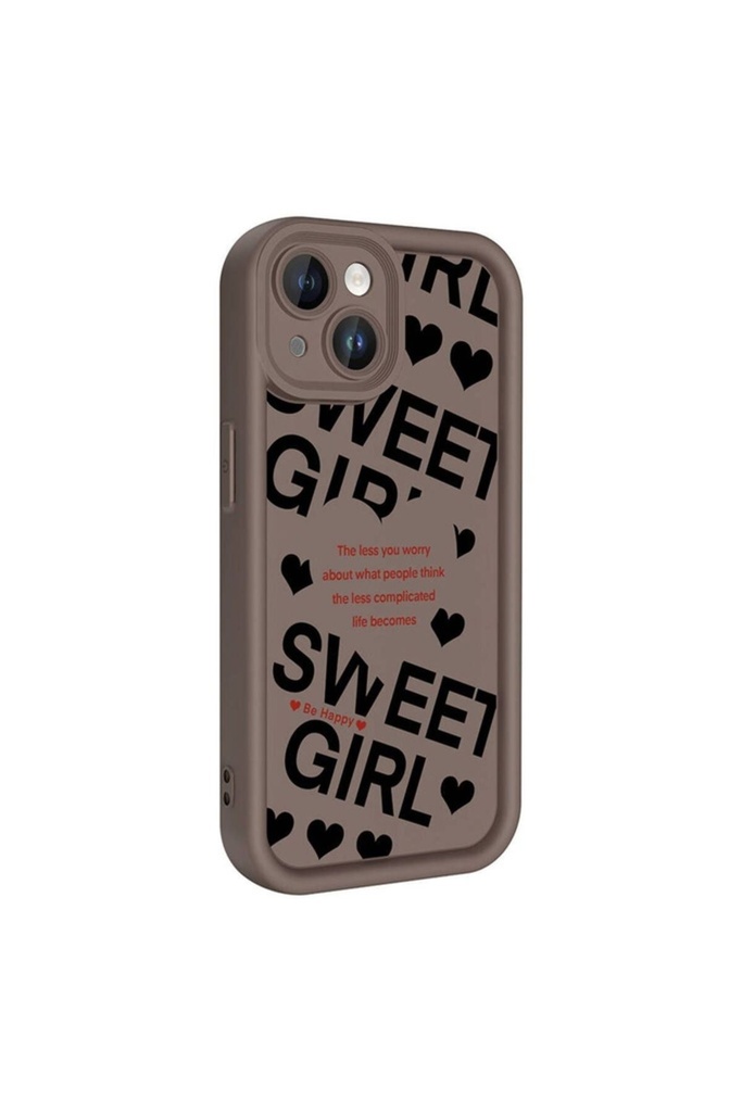[RNZ-TA105676] Apple iPhone 15 Uyumlu Kılıf Kamera Korumalı Baskılı Arka Yüzey Zore Klas Kapak (Siyah)