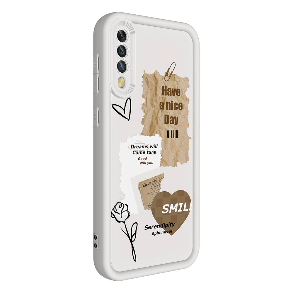 Samsung Galaxy A70 Uyumlu Kılıf Kamera Korumalı Baskılı Arka Yüzey Zore Klas Kapak
