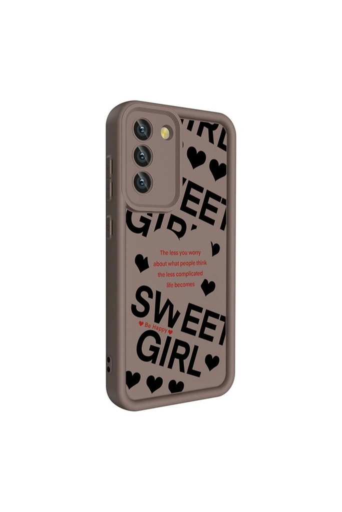 [RNZ-TA105780] Samsung Galaxy S21 FE Uyumlu Kılıf Kamera Korumalı Baskılı Arka Yüzey Zore Klas Kapak (Siyah)