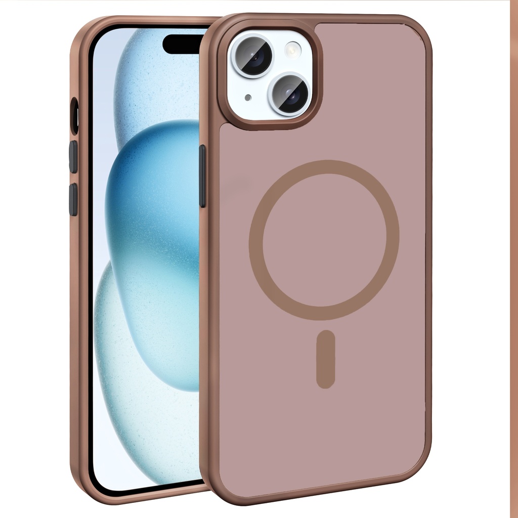 Apple iPhone 15 Plus Uyumlu Kılıf M-safe Şarj Özellikli Mat Arka Yüzey Zore Sio Kapak