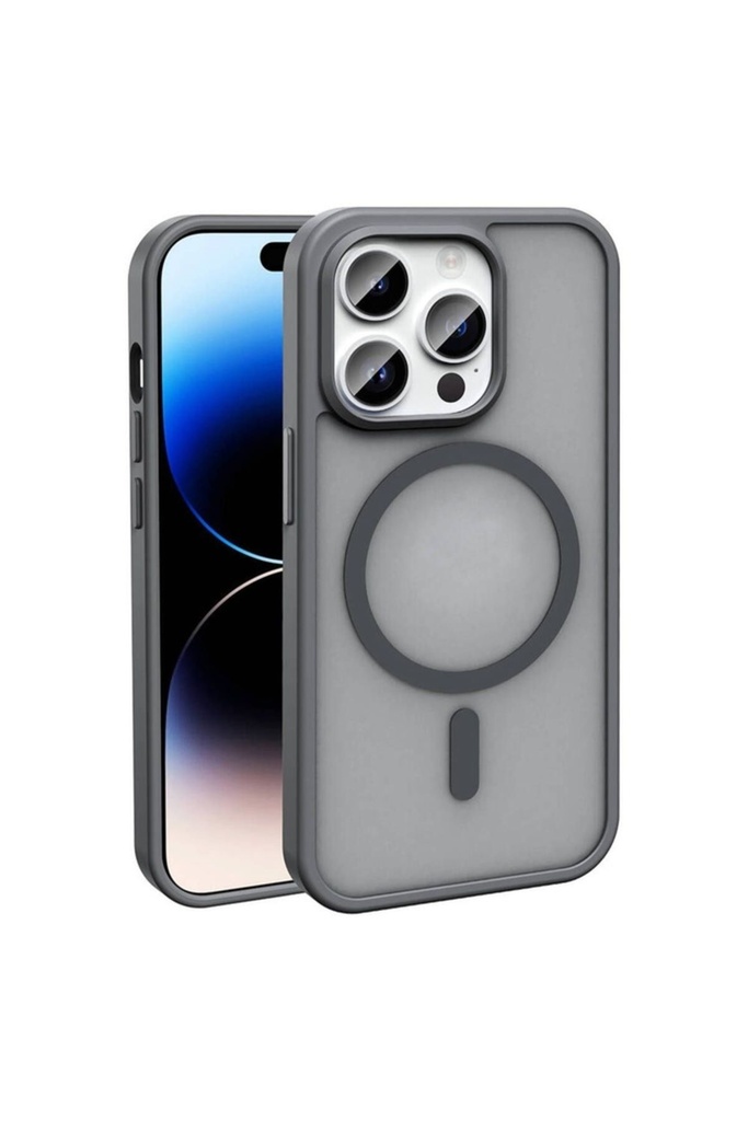 Apple iPhone 14 Pro Max Uyumlu Kılıf M-safe Şarj Özellikli Mat Arka Yüzey Zore Sio Kapak