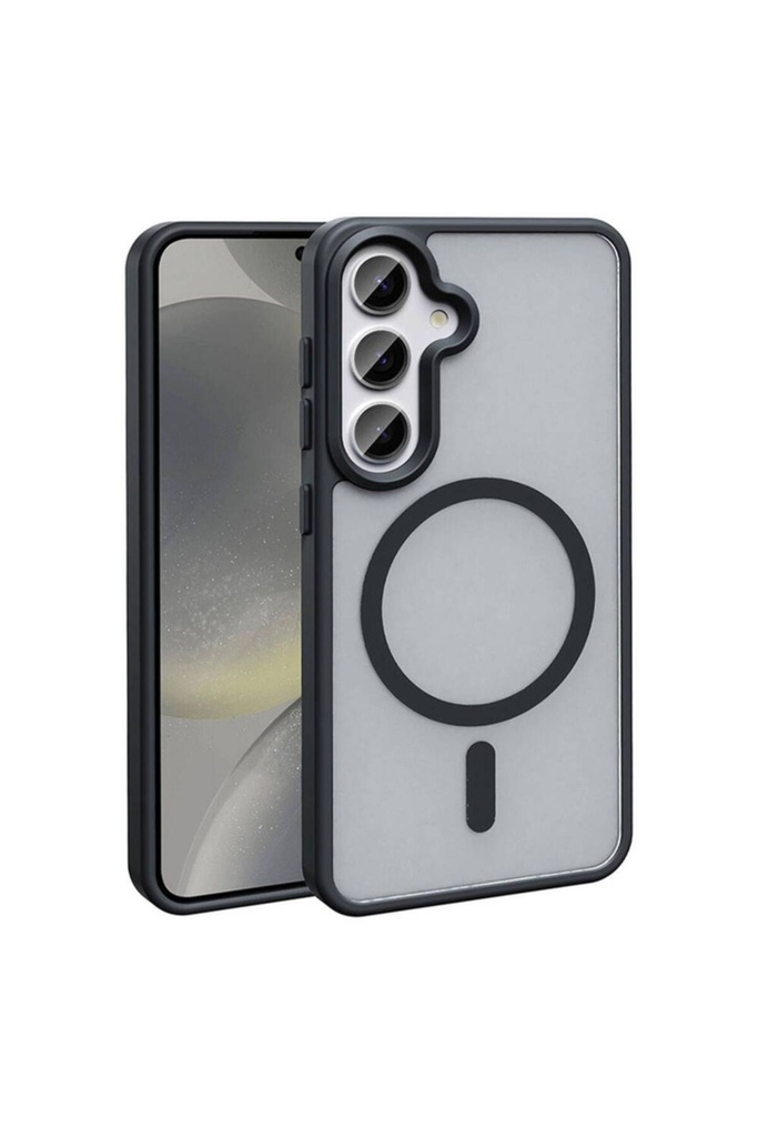 Samsung Galaxy S24 Uyumlu Kılıf M-safe Şarj Özellikli Mat Arka Yüzey Zore Sio Kapak