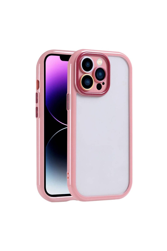 Apple iPhone 14 Pro Max Uyumlu Kılıf Kamera Korumalı Renkli Kenar ve Çerçeve Tasarımlı Zore Vitamin Kapak