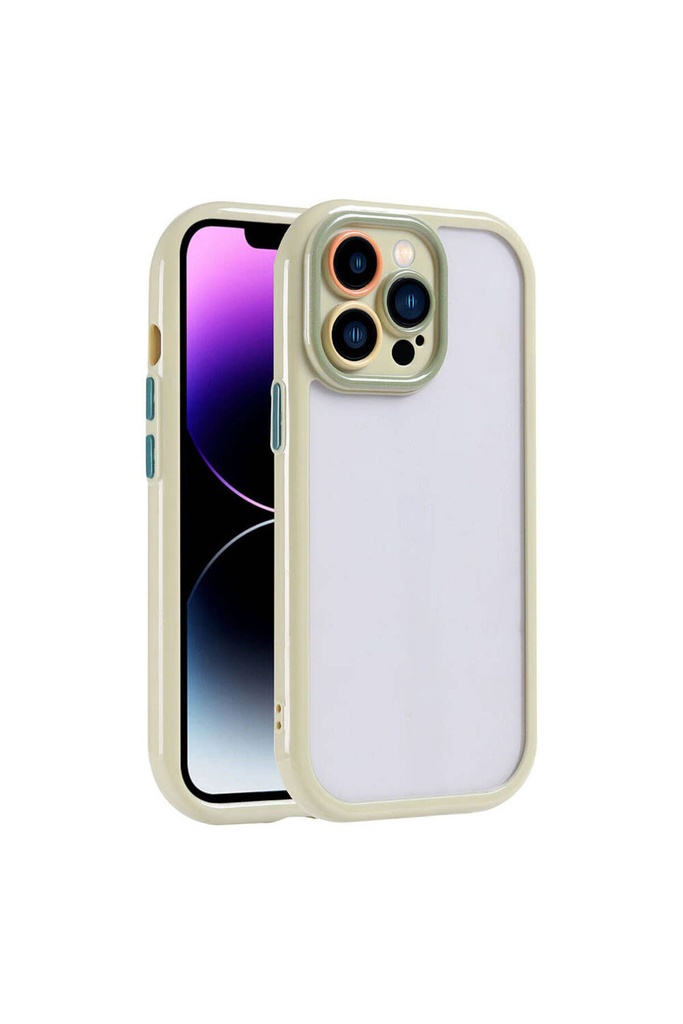 Apple iPhone 14 Pro Max Uyumlu Kılıf Kamera Korumalı Renkli Kenar ve Çerçeve Tasarımlı Zore Vitamin Kapak