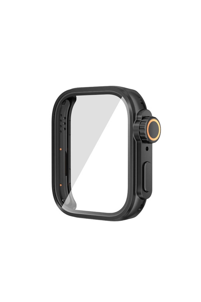 [RNZ-TA106849] Huawei Watch Fit 3 Uyumlu - Apple Watch Ultra 49mm Kasa Dönüştürücü ve Ekran Koruyucu Zore Watch Gard 33 (Siyah)