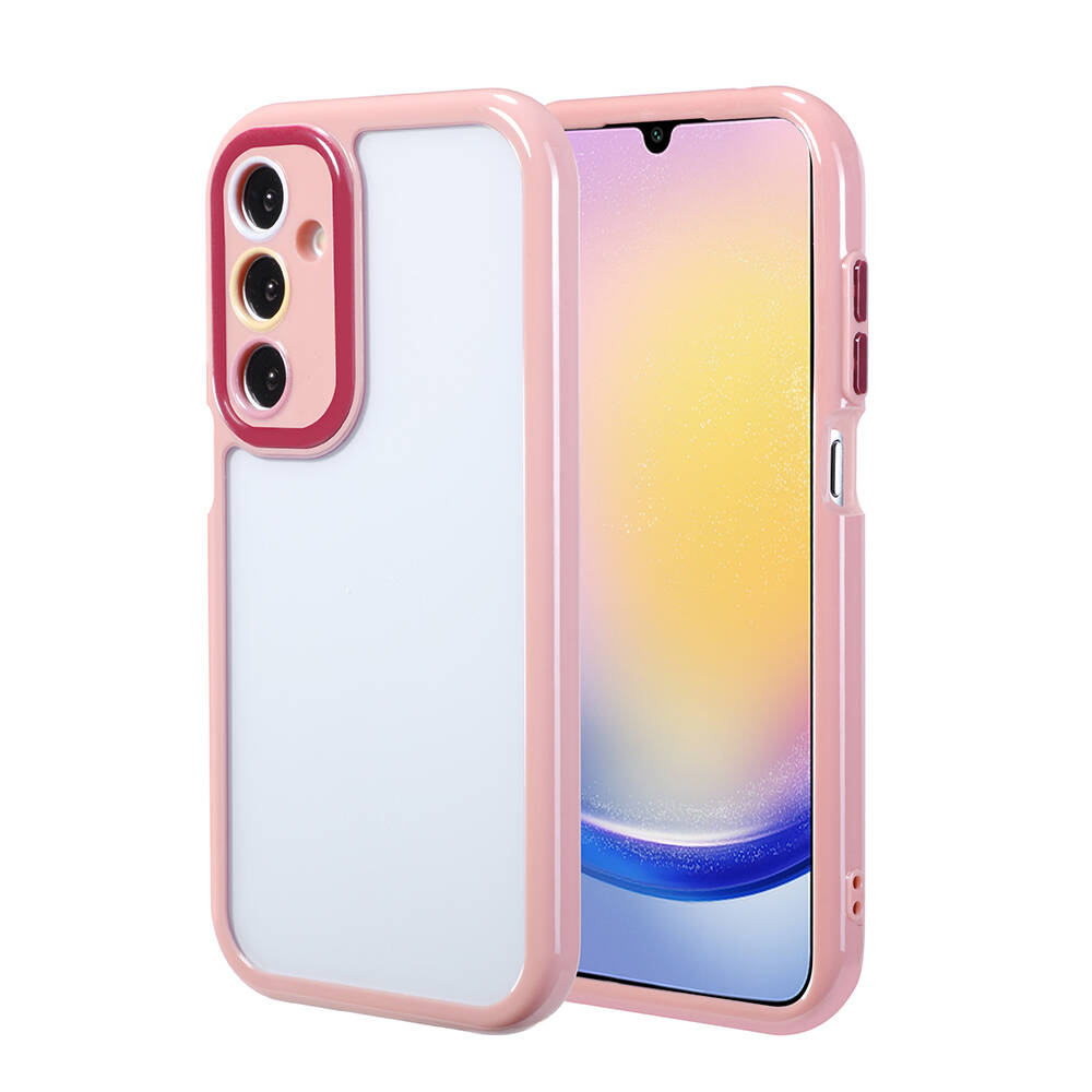 Samsung Galaxy A25 Uyumlu Kılıf Kamera Korumalı Renkli Kenar ve Çerçeve Tasarımlı Zore Vitamin Kapak