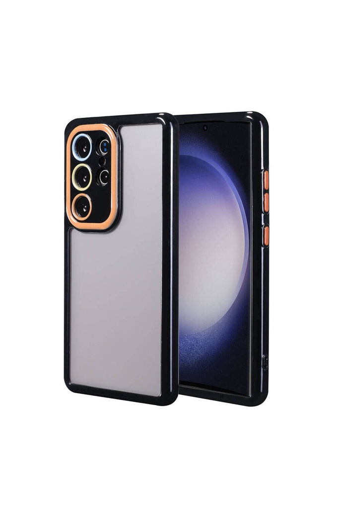 Samsung Galaxy S23 Ultra Uyumlu Kılıf Kamera Korumalı Renkli Kenar ve Çerçeve Tasarımlı Zore Vitamin Kapak