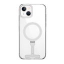 Apple iPhone 15 Uyumlu Kılıf Wiwu FYY-014 M-safe Şarj Özellikli Alüminyum Alaşım Metal Standlı Şeffaf Kapak