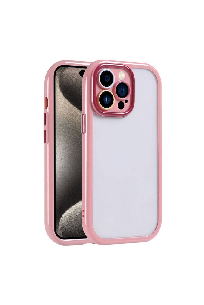 Apple iPhone 15 Pro Max Uyumlu Kılıf Kamera Korumalı Renkli Kenar ve Çerçeve Tasarımlı Zore Vitamin Kapak
