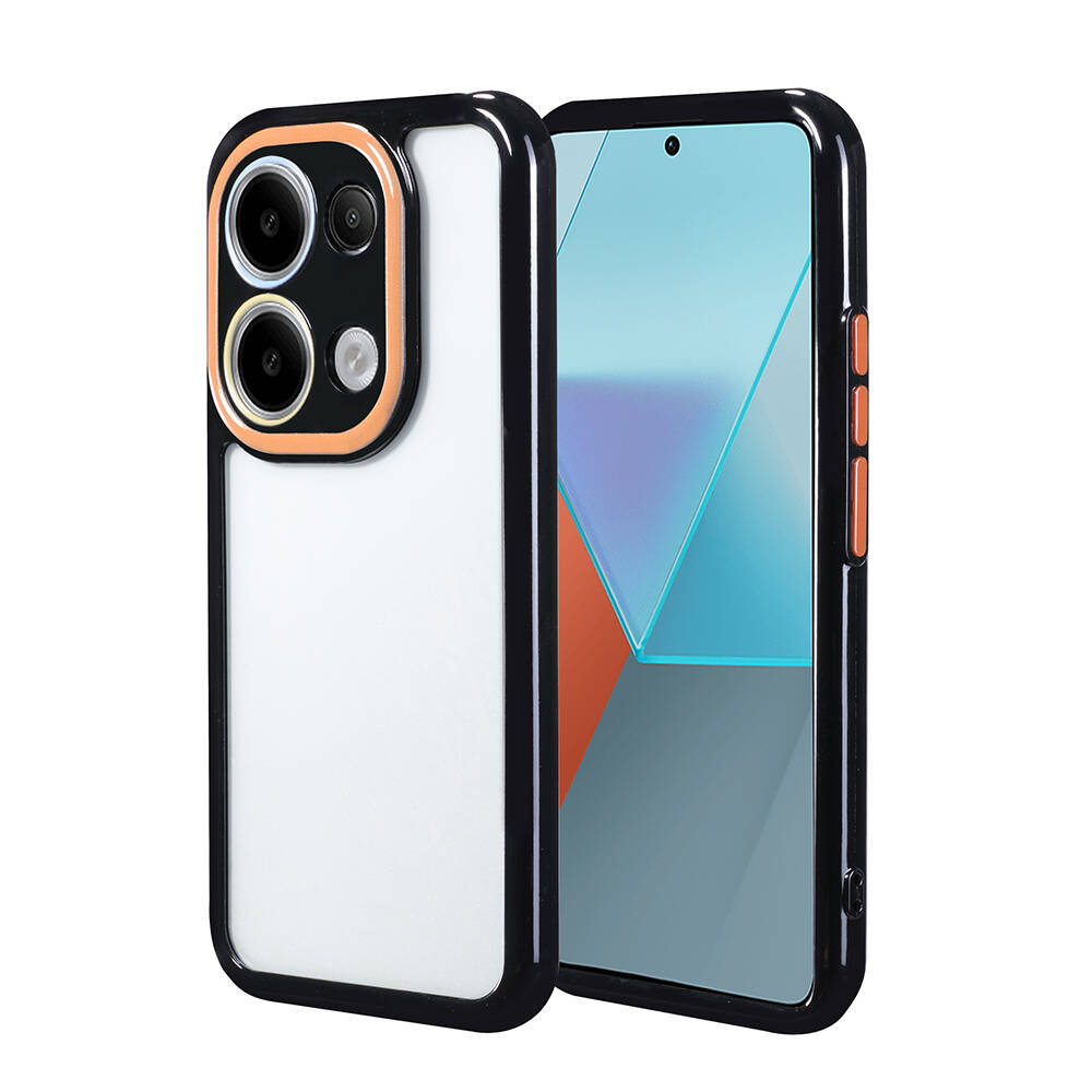 Xiaomi Poco M6 Pro 4G Uyumlu Kılıf Kamera Korumalı Renkli Kenar ve Çerçeve Tasarımlı Zore Vitamin Kapak