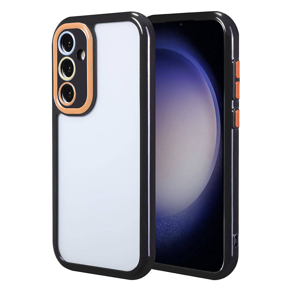 Samsung Galaxy S23 Uyumlu Kılıf Kamera Korumalı Renkli Kenar ve Çerçeve Tasarımlı Zore Vitamin Kapak