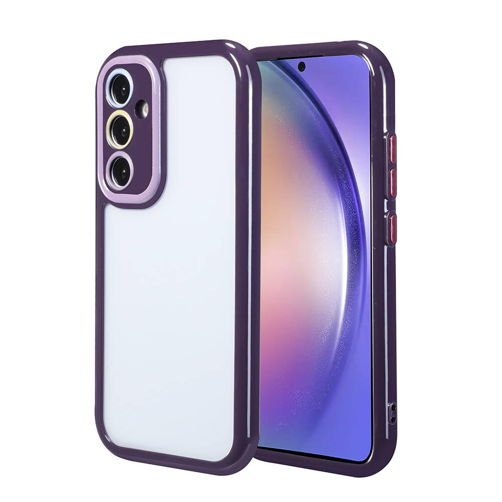 Samsung Galaxy A54 Uyumlu Kılıf Kamera Korumalı Renkli Kenar ve Çerçeve Tasarımlı Zore Vitamin Kapak