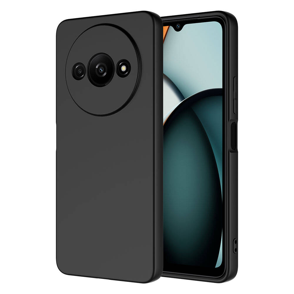 [RNZ-TA106203] Xiaomi Redmi A3 4G 2024 Uyumlu Kılıf Silikon İçi Yumuşak Soft Yüzey Zore Mara Lansman Kapak (Siyah)