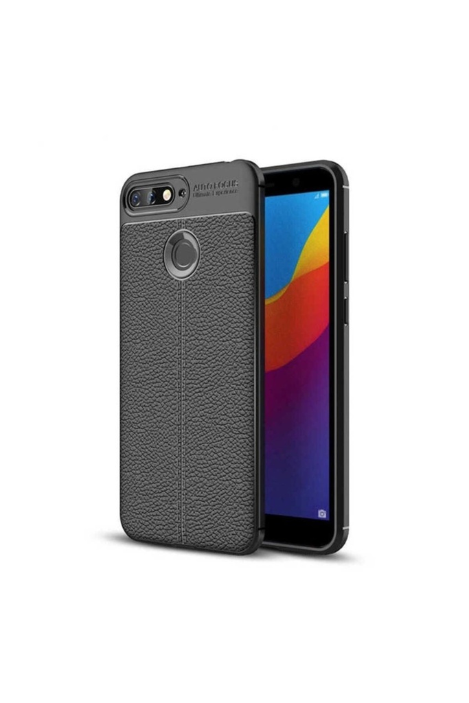 [RNZ-TA11529] Huawei Y7 2018 Uyumlu Kılıf Zore Niss Silikon Kapak (Siyah)