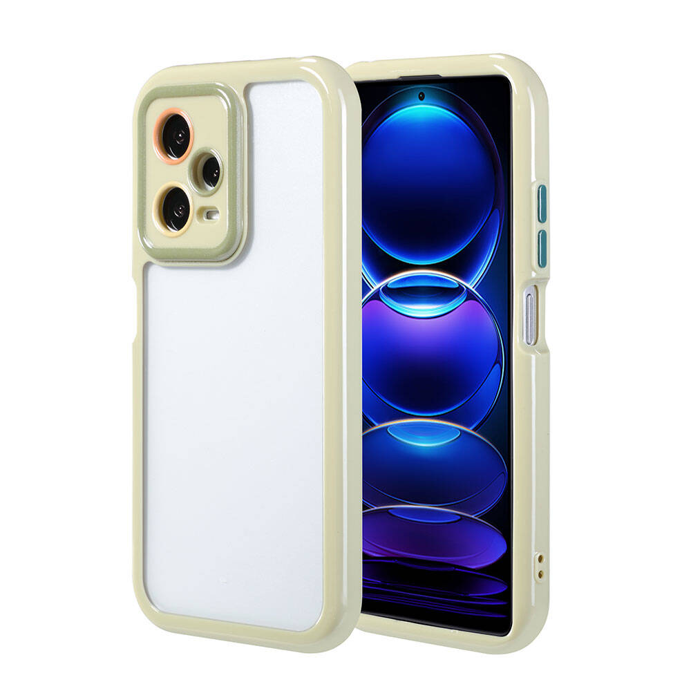 Xiaomi Redmi Note 12 Pro 5G Uyumlu Kılıf Kamera Korumalı Renkli Kenar ve Çerçeve Tasarımlı Zore Vitamin Kapak