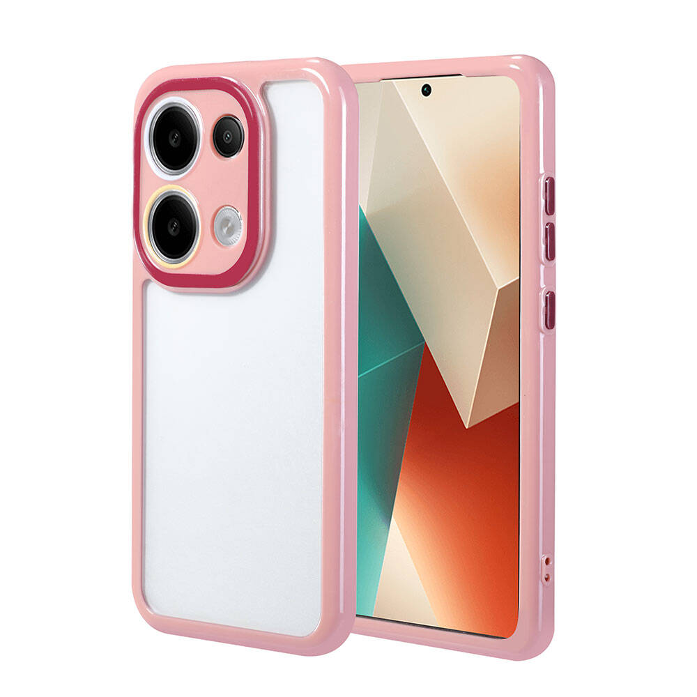 Xiaomi Redmi Note 13 4G Uyumlu Kılıf Kamera Korumalı Renkli Kenar ve Çerçeve Tasarımlı Zore Vitamin Kapak
