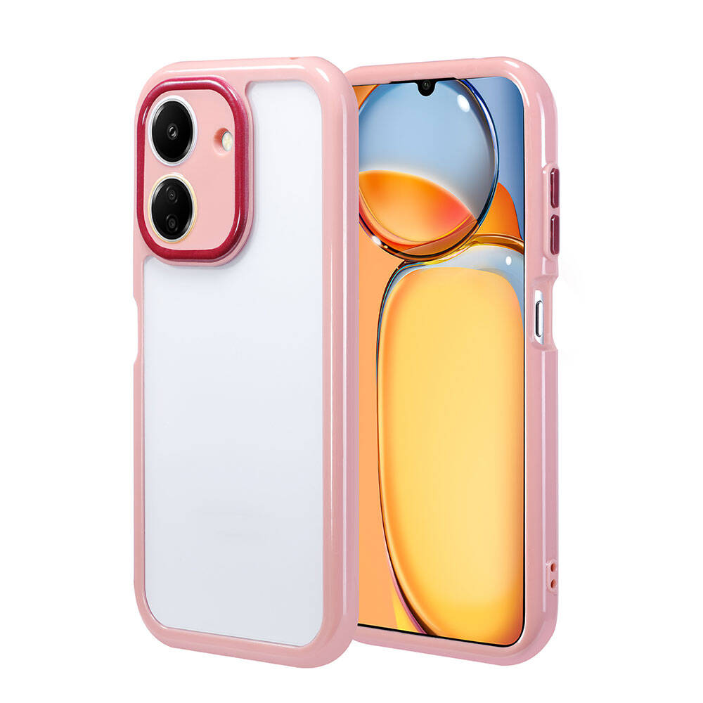 Xiaomi Poco C65 Uyumlu Kılıf Kamera Korumalı Renkli Kenar ve Çerçeve Tasarımlı Zore Vitamin Kapak