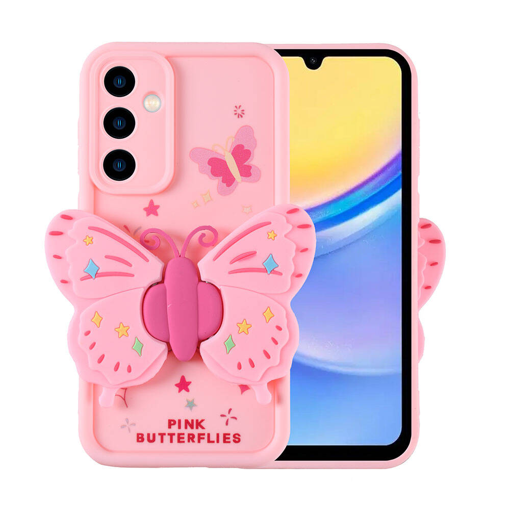 Samsung Galaxy A15 Uyumlu Kılıf Kamera Korumalı Figür Tasarımlı Zore Kapya Kapak