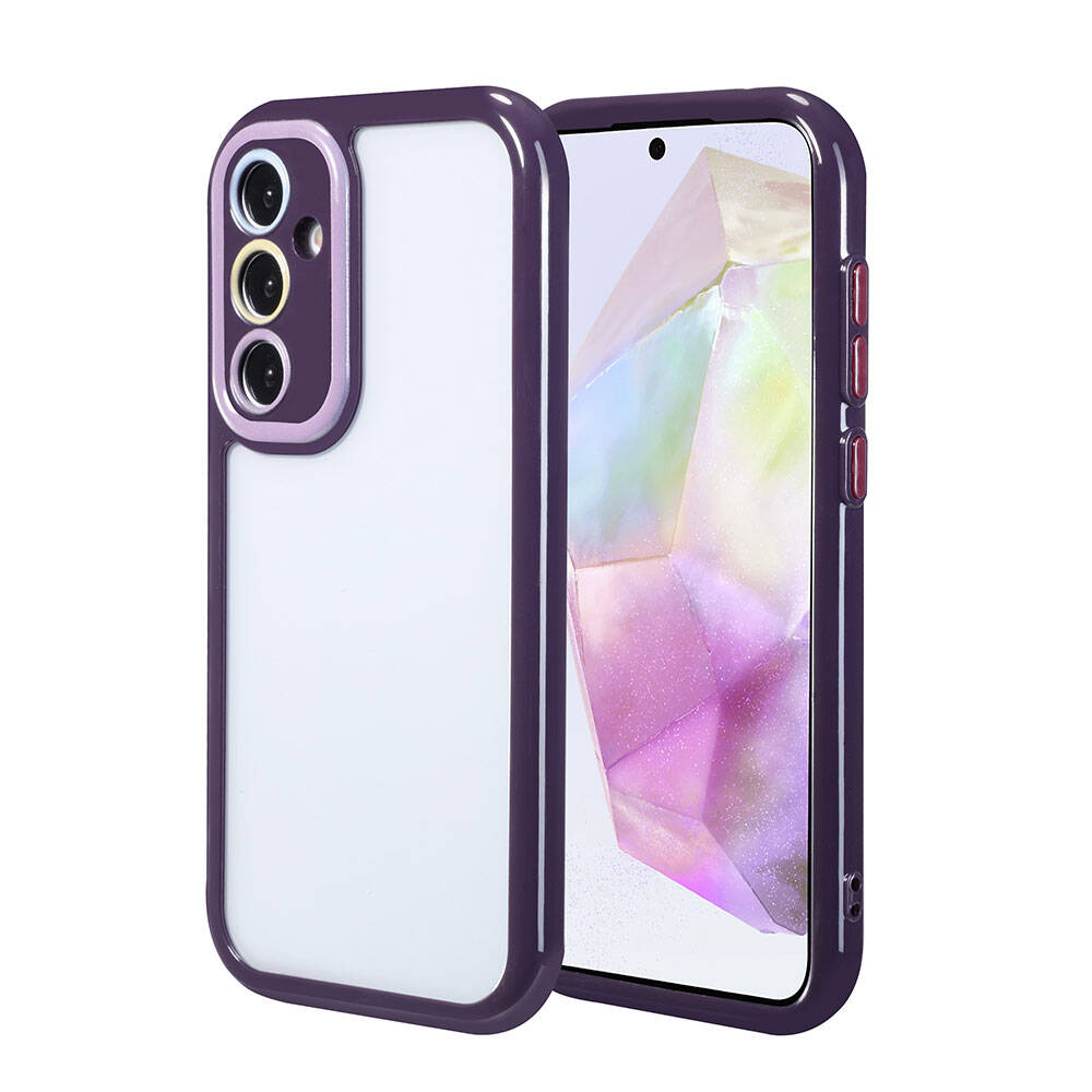 Samsung Galaxy A35 Uyumlu Kılıf Kamera Korumalı Renkli Kenar ve Çerçeve Tasarımlı Zore Vitamin Kapak