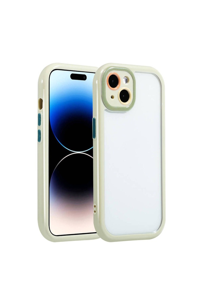 Apple iPhone 14 Uyumlu Kılıf Kamera Korumalı Renkli Kenar ve Çerçeve Tasarımlı Zore Vitamin Kapak