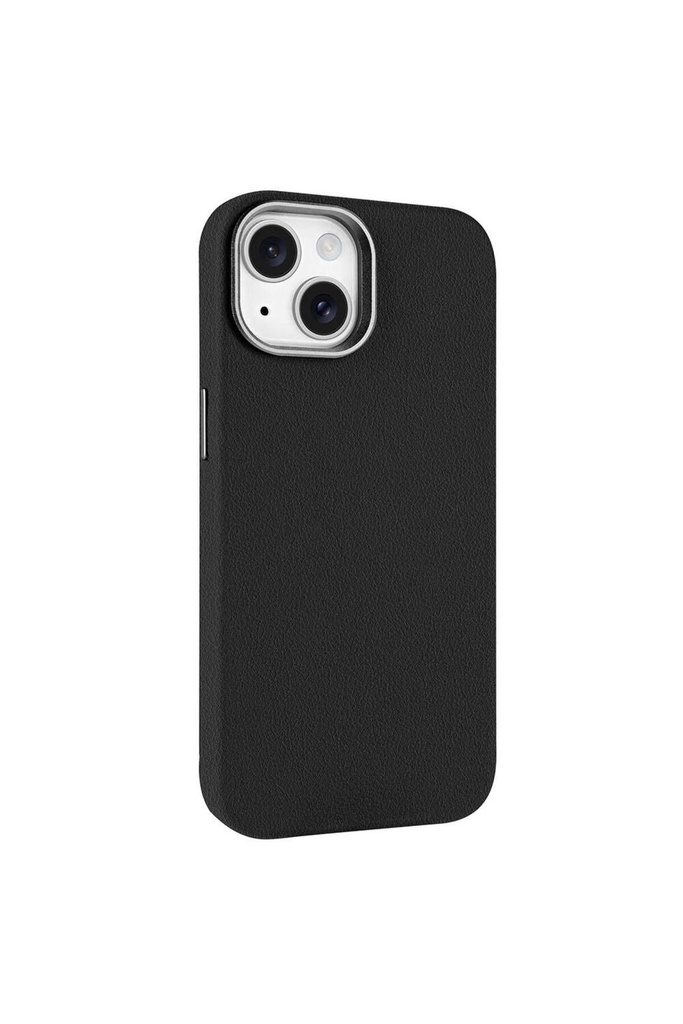 [RNZ-TA106196] Apple iPhone 14 Uyumlu Kılıf M-safe Şarj Özellikli PU Deri Zore Adora Kapak (Siyah)
