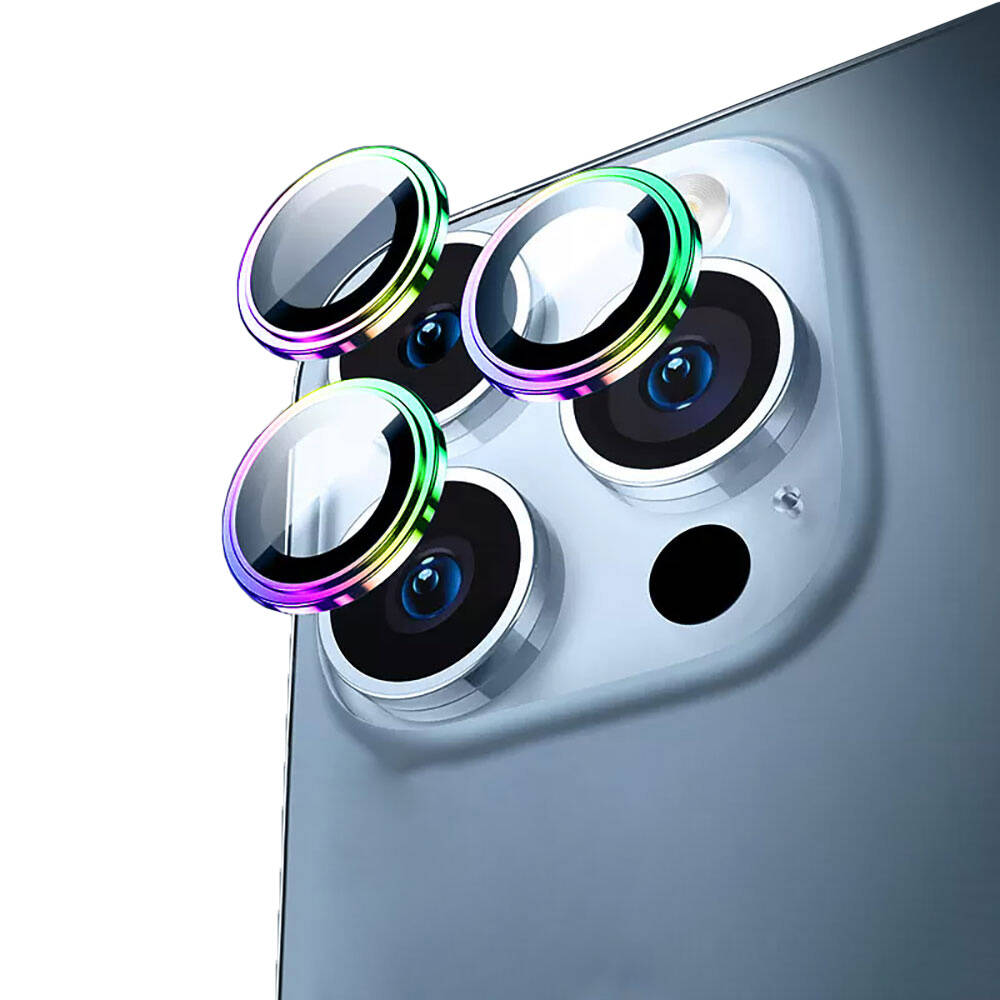 Apple iPhone 15 Pro Uyumlu ​​​Wiwu Lens Guard Metal Kamera Lens Koruyucu