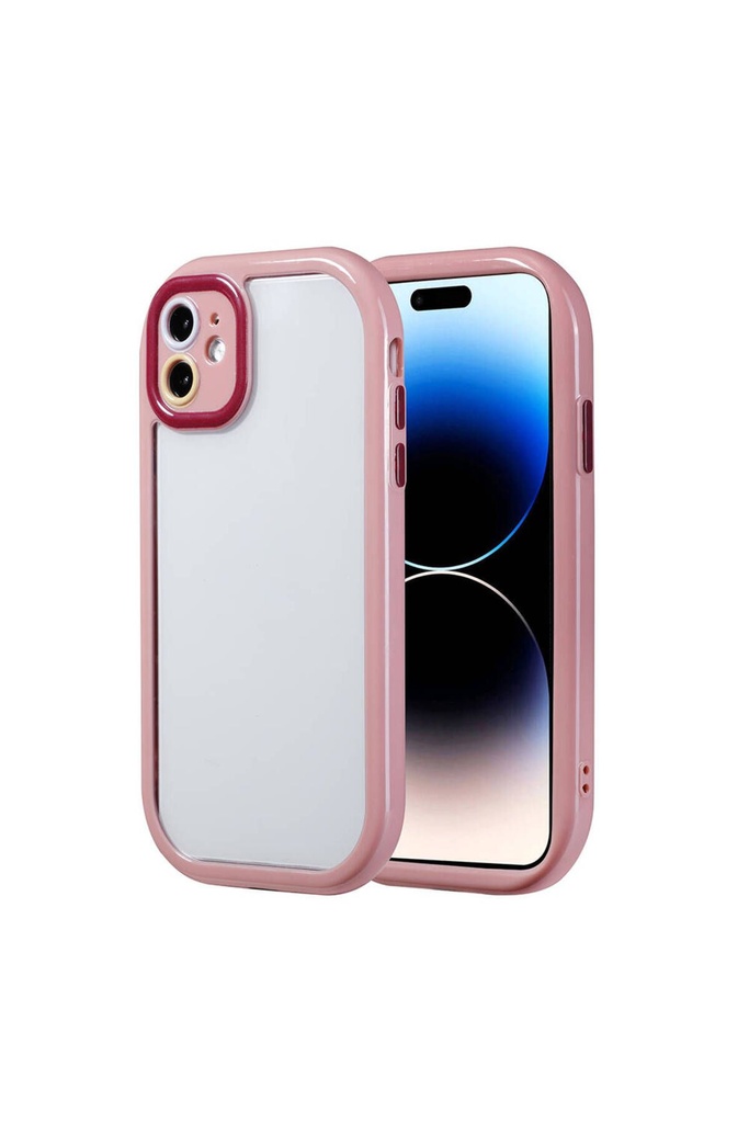 Apple iPhone 11 Uyumlu Kılıf Kamera Korumalı Renkli Kenar ve Çerçeve Tasarımlı Zore Vitamin Kapak