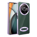 Xiaomi Redmi A3 4G 2024 Uyumlu Kılıf Silikon Kamera Korumalı Renkli Şeritli Logo Gösteren Zore Omega Kapak