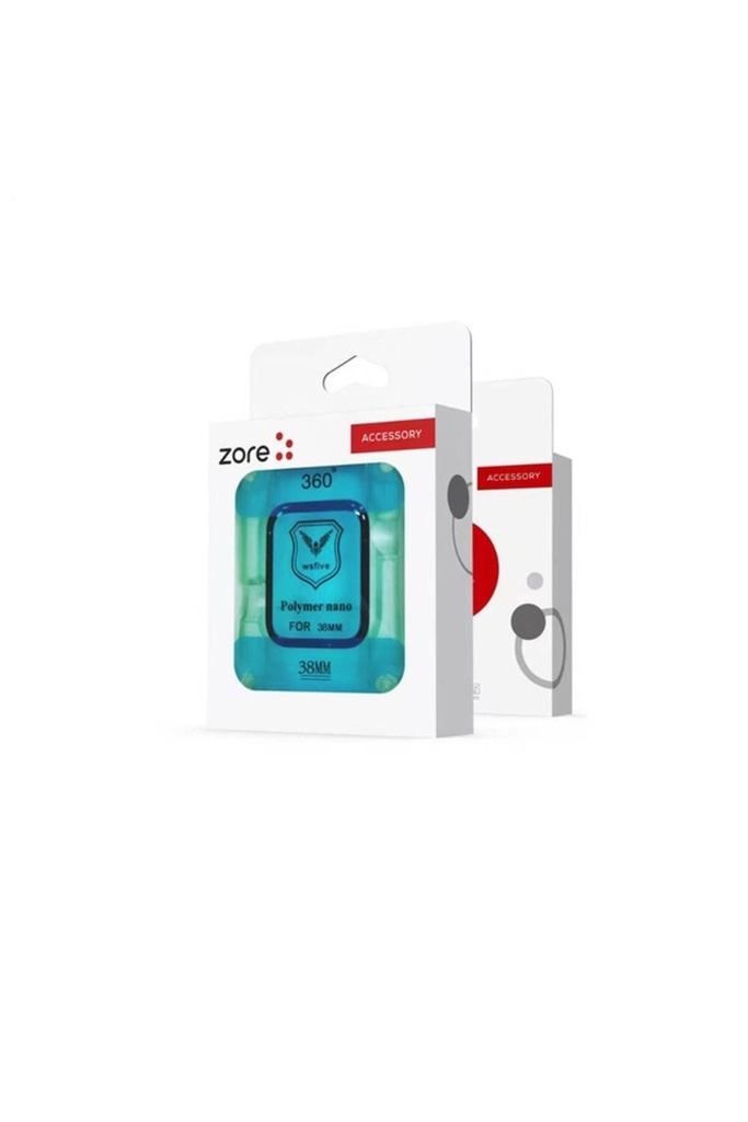 Apple Watch 38mm Uyumlu Zore Polymer Nano Ekran Koruyucu + Kolay Uygulama Aparatlı