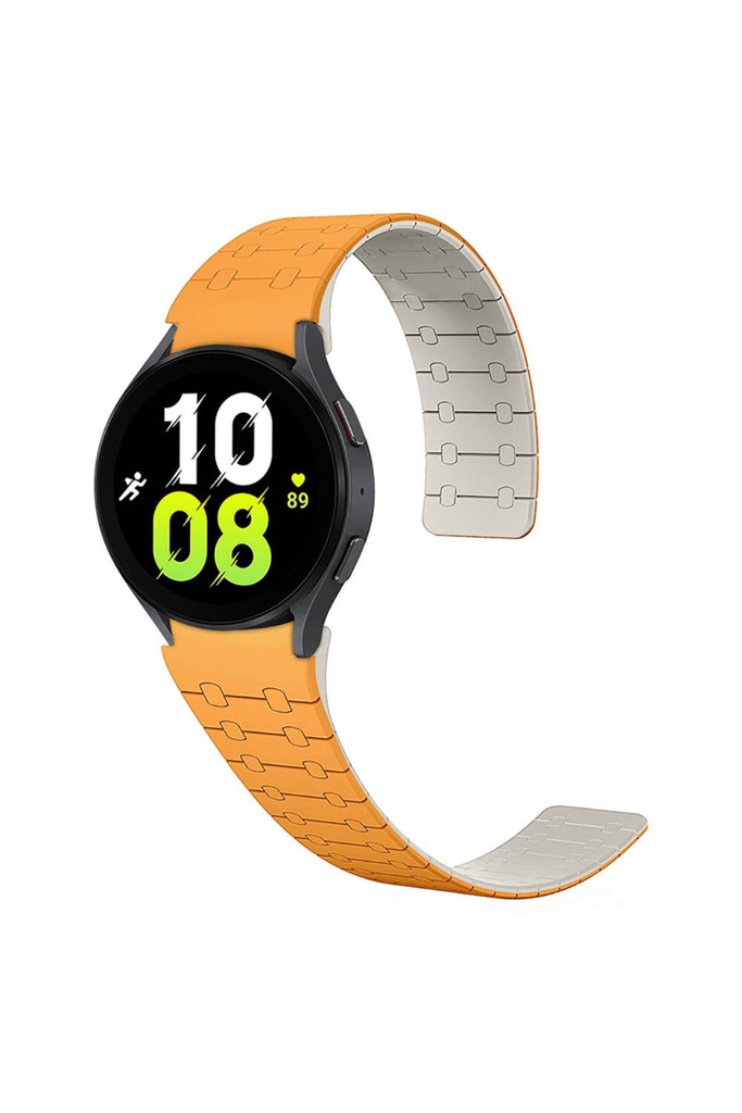 Samsung Galaxy Watch 5 40mm Uyumlu Zore KRD-111 20mm Çizgili Desenli Silikon Kordon