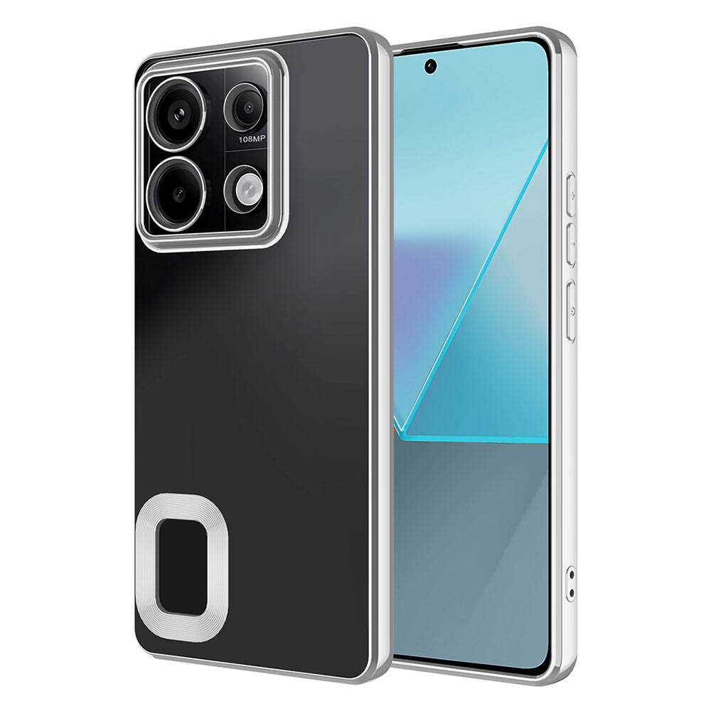 Xiaomi Redmi Note 13 4G Uyumlu Kılıf Silikon Kamera Korumalı Renkli Şeritli Logo Gösteren Zore Omega Kapak