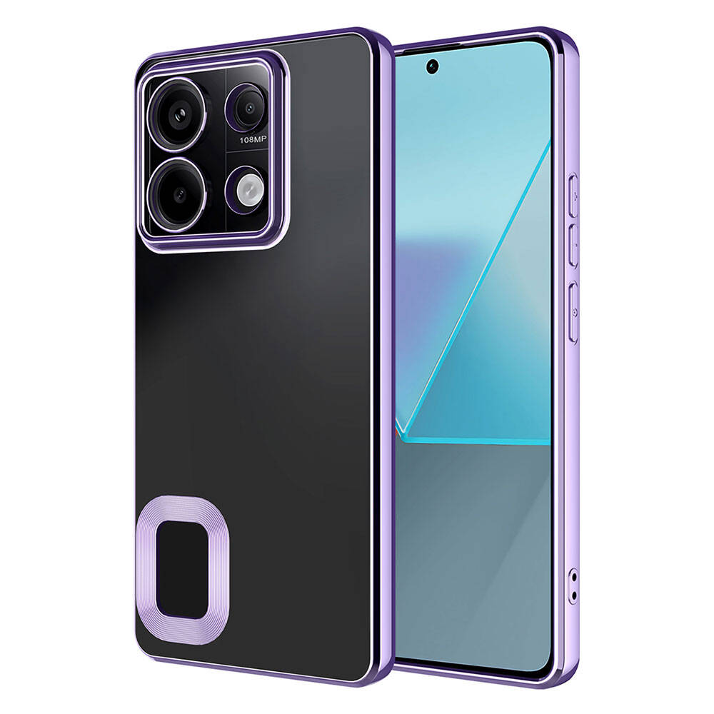 Xiaomi Redmi Note 13 4G Uyumlu Kılıf Silikon Kamera Korumalı Renkli Şeritli Logo Gösteren Zore Omega Kapak