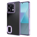 Xiaomi Redmi Note 13 4G Uyumlu Kılıf Silikon Kamera Korumalı Renkli Şeritli Logo Gösteren Zore Omega Kapak