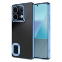 Xiaomi Redmi Note 13 4G Uyumlu Kılıf Silikon Kamera Korumalı Renkli Şeritli Logo Gösteren Zore Omega Kapak
